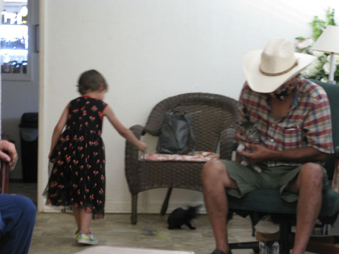 Alice at Megan’s house